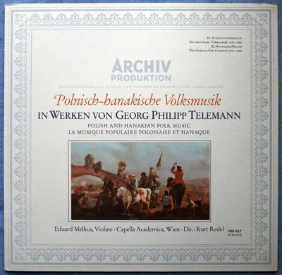 LP Record EDUARD MELKUS, CAPELLA ACADEMICA WI - Telemann Polnisch-hanakische Volksm 198467 ARCHIV PRODUCTI 1968 Germany Classical Used