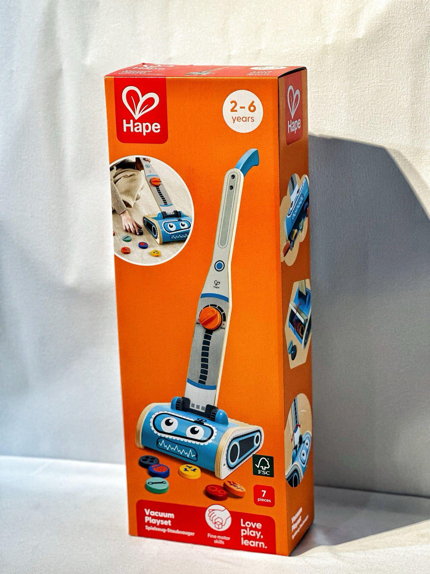 Happy Children s Wooden Vacuum Cleaner Educational Play Toy for Kids 2+
