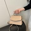 Women's Bag Simple Texture Butterfly Messenger Bag Solid Color Shoulder Bag Niche Versatile Handbag Small Square Bag