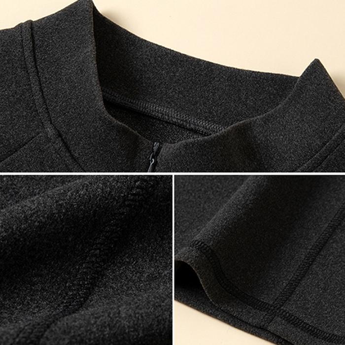 Ladies Spring Autumn Long Sleeve Zipper Stand Collar Solid Color Pullover Casual T Shirt Top