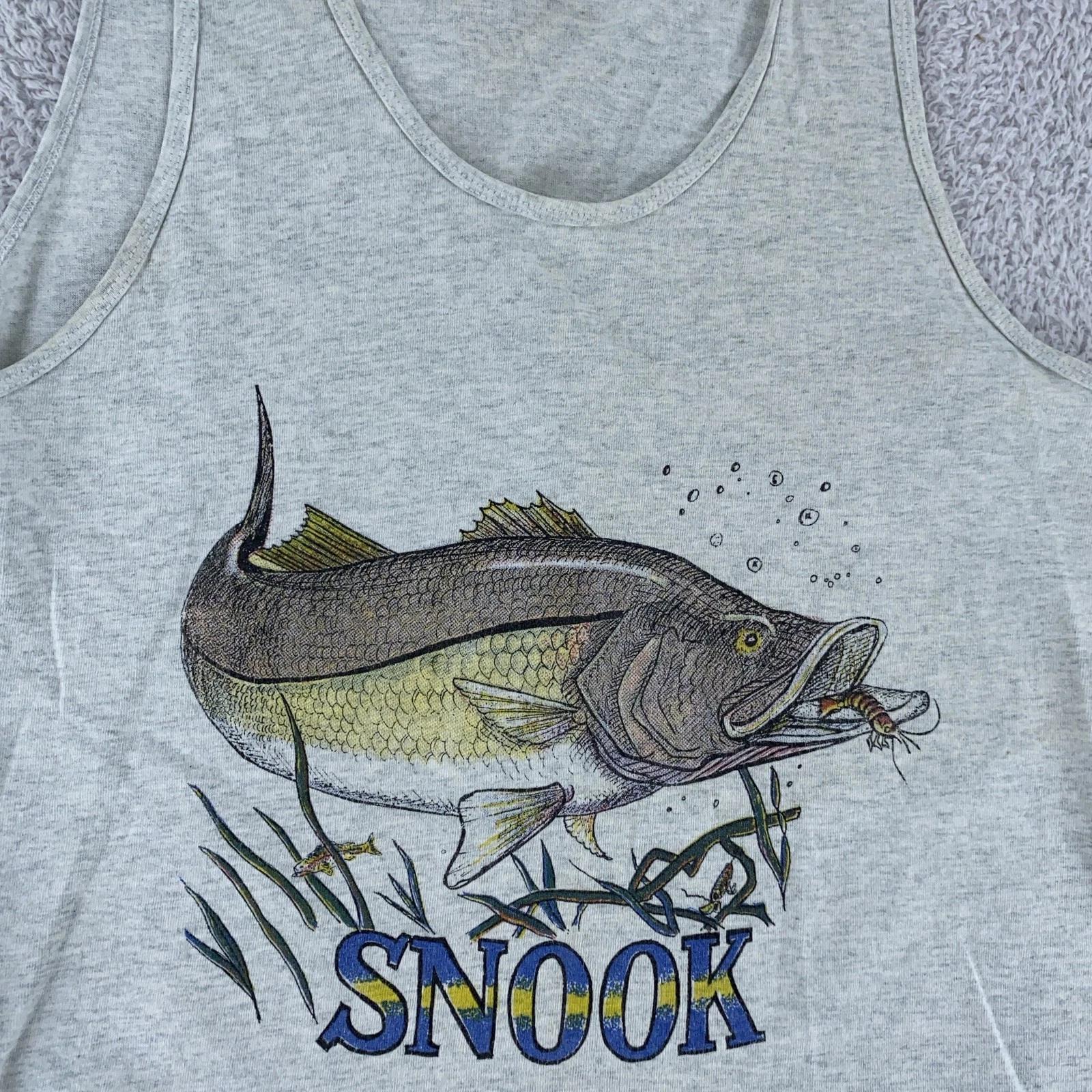 

Vintage Fishin Franks Tank Top Shirt M/L Snook Shark Tournament Florida Nature 4XL