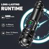 500W High Power LED Flashlight Type-C USB Rechargeable Zoom Torch Strong Light Lamp Outdoor Ultra Powerful Flash Light