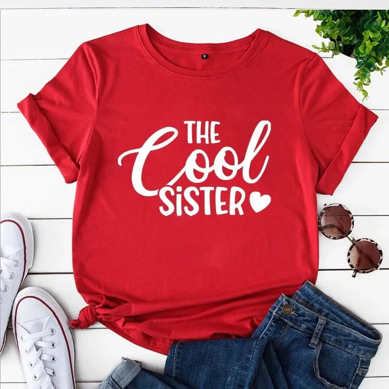 Family Reunion Women Clothes Funny Matching Sisters Print T Shirt Tee Basic Harajuku Ulzzang Y2K Top Weekend Graphic Red Tshirt