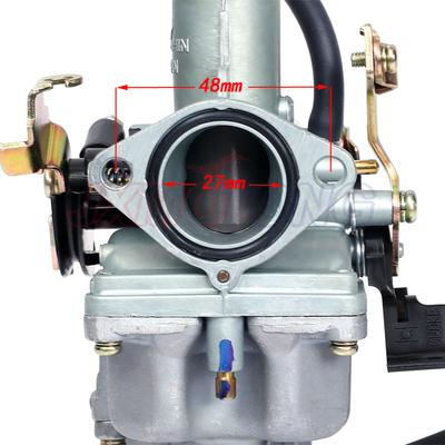 PZ27 27mm Motorcycles Carburetor With Accelerating Pump With Dual Throttle Cable For 4 Stroke CG125cc 150cc 200cc 250cc 300cc