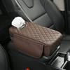 Car Armrest Cushions with Hand Storage Microfiber Leather Practical Car Armrest Pad with Integrated Tissue Dispenser