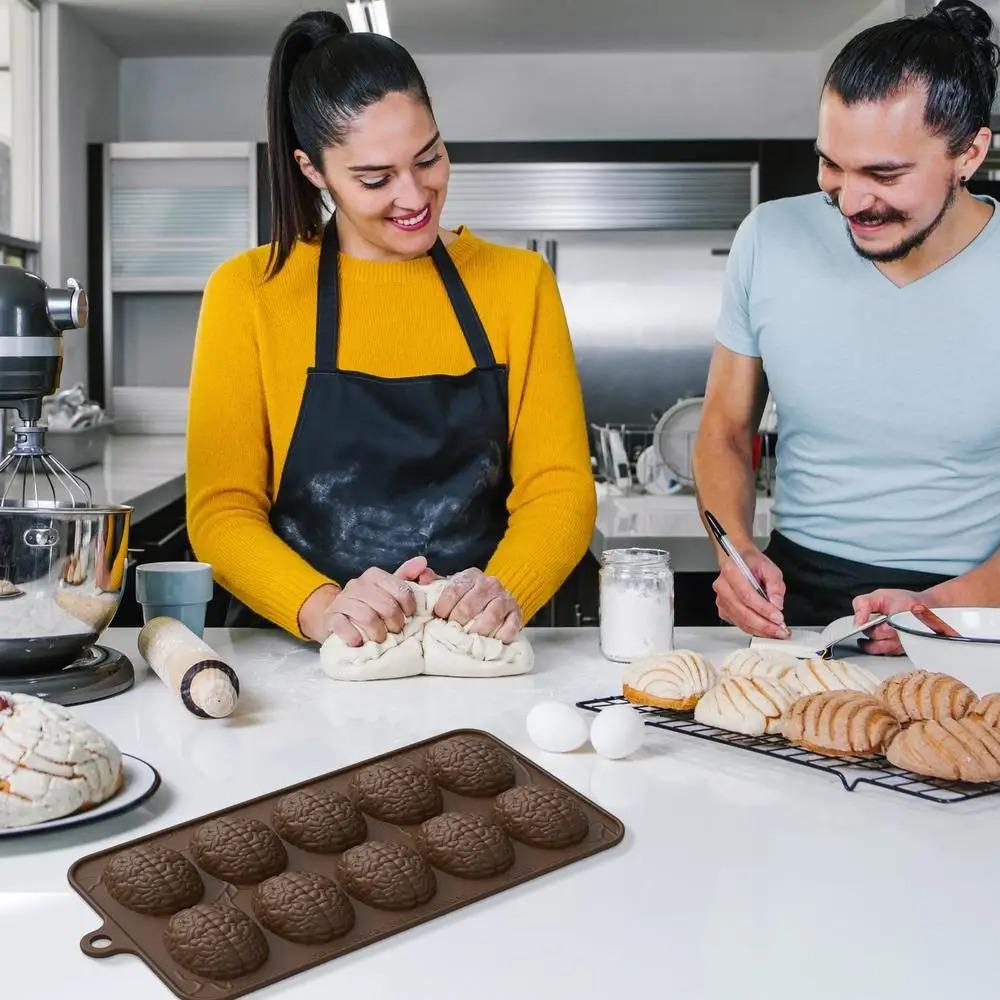 Silicone Brain Cake Mold 10 Cavity Pudding Mold Cake Decorating Tool Chocolate Mold  Halloween