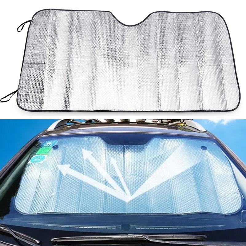 140x70CM Car Window Sun Shade Windshield Snow Ice Anti-UV Protection Front Rear Windshield Block Cover Visor Auto AccessoriesWindshield Sunshades 1
