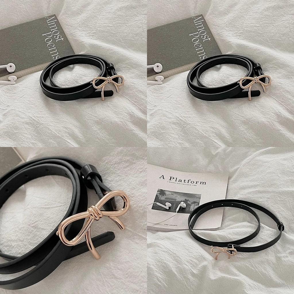Korean Inspired Chic Simple Adjustable Bowknot Waist Belt Perfect For Stylish Outfits