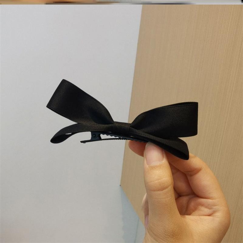 Korean Cute Pink Ribbon Bow Hairpin for Women Girls Vintage Bowknot Side Hairpin Head Top Clip Headdress Hair Accessories