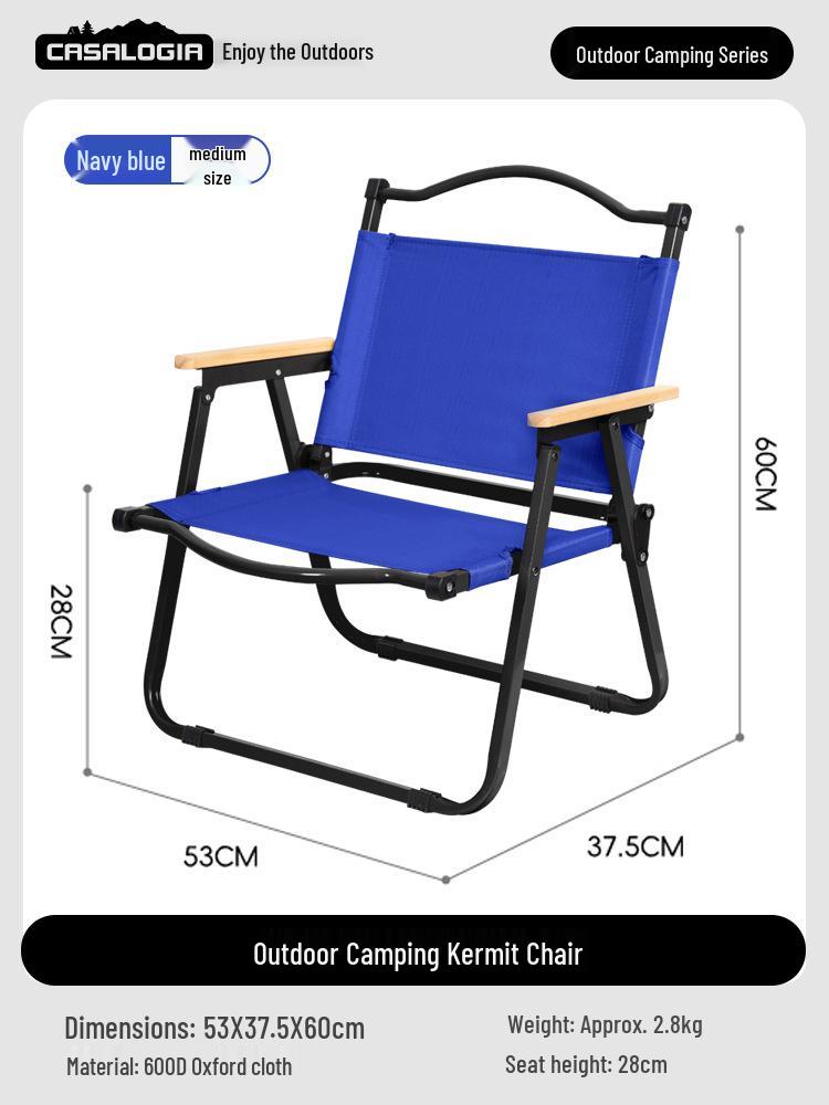 Boguwen Tianji Tragbarer Klapp-Outdoor-Stuhl für Camping, Picknicks, Strand und Imbissstände - Kermit-Stil