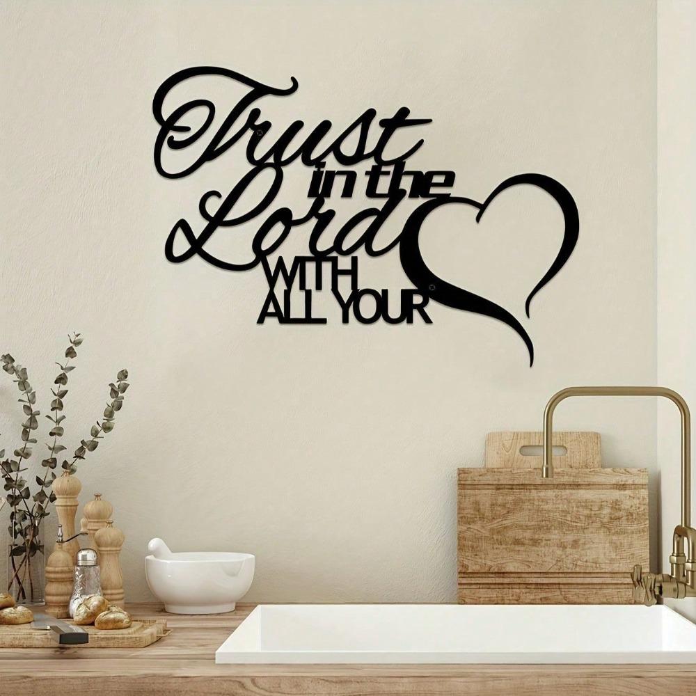 "Believe In the Lord with All Your Heart" Love-Themed Wall Hanging Decor, Living Room Valentine's Day Indoor Art Decor