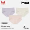 Miiow Women's 7A Silk Antibacterial Cloud Cotton Briefs 4-Pack