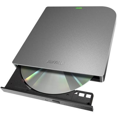Buffalo USB3.2(Gen1)3.0 External Mac Compatible DVDCD Drive Bus Powered (Power Supply Cable Included) Thin Portable Domestic Manufacturer Gray DVSM-PM