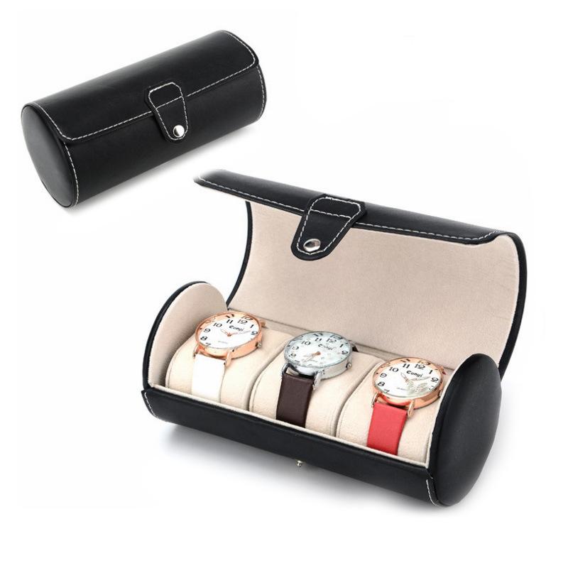 3 Slots Watch Storage Box Wristwatch Holder Watch Storage Case PU Leather Watch Display Box Jewelry Organizer Watches Gifts Box