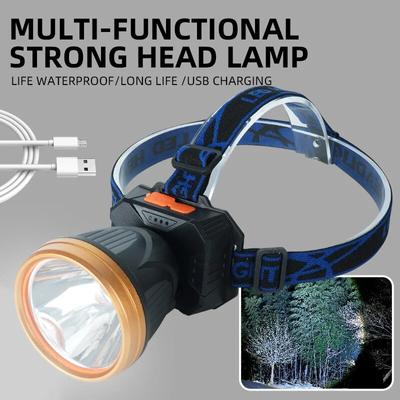 Multifunktionale wiederaufladbare Fernbedienung Outdoor Camping Nacht Angeln Licht LED Kopf montiert Taschenlampe Suchscheinwerfer Bergbau Lampe