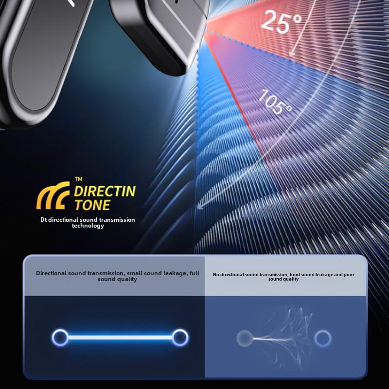 New Air Conduction Bluetooth Earphone Single Ear Rotation with Charging Compartment Without Ear Hanging Ear External Sound Large Power
