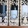 1/3Pcs Christmas Wooden Wine Box Easy Assemble Laser-Cut Snowflakes Festive Design Wine Gift Box Holiday Decoration