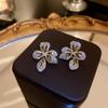 2024 2023 New Korean Simple Earrings Noble Flowers Luxury Earrings Women Cute Earrings Sexy Elegant Earrings Girls Student Party Earrings Shining