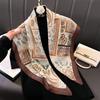 New Fashion Square Silk Scarf Women Luxury Satin Print Hijab Scarves Pareo Bandana Female Shawl Wrap Headband Foulard 90cm