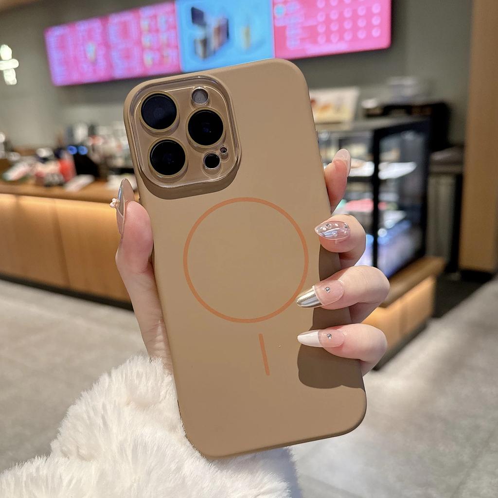 Liquid Silicone For Magsafe Glass Lens Protect Case for iPhone 17 16 14 13 11 12 15 Pro Max Plus Magnet Wireless Charge Cover