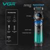 VGR Ice Technology Brushless Motor 8000RPM Metal Body Professional Hair Trimmer for Barber Haircut Machine Oil Head Clipper V-946 with LCD Display