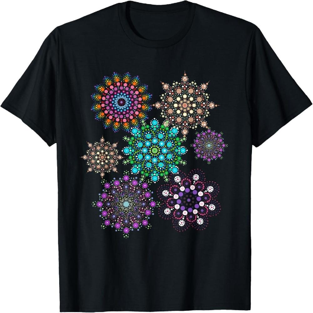 

Dot Mandala Style Art Pattern Dot Painting Colorful Artwork T-Shirt XXXXXL чорний