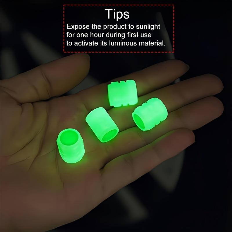 [40pcs Luminous Valve Caps] 40pcs Glow In The Dark Luminous Tire Valve Caps | for Cars, Motorcycles, Bicycles, Fluorescent Car Wheel Decoration