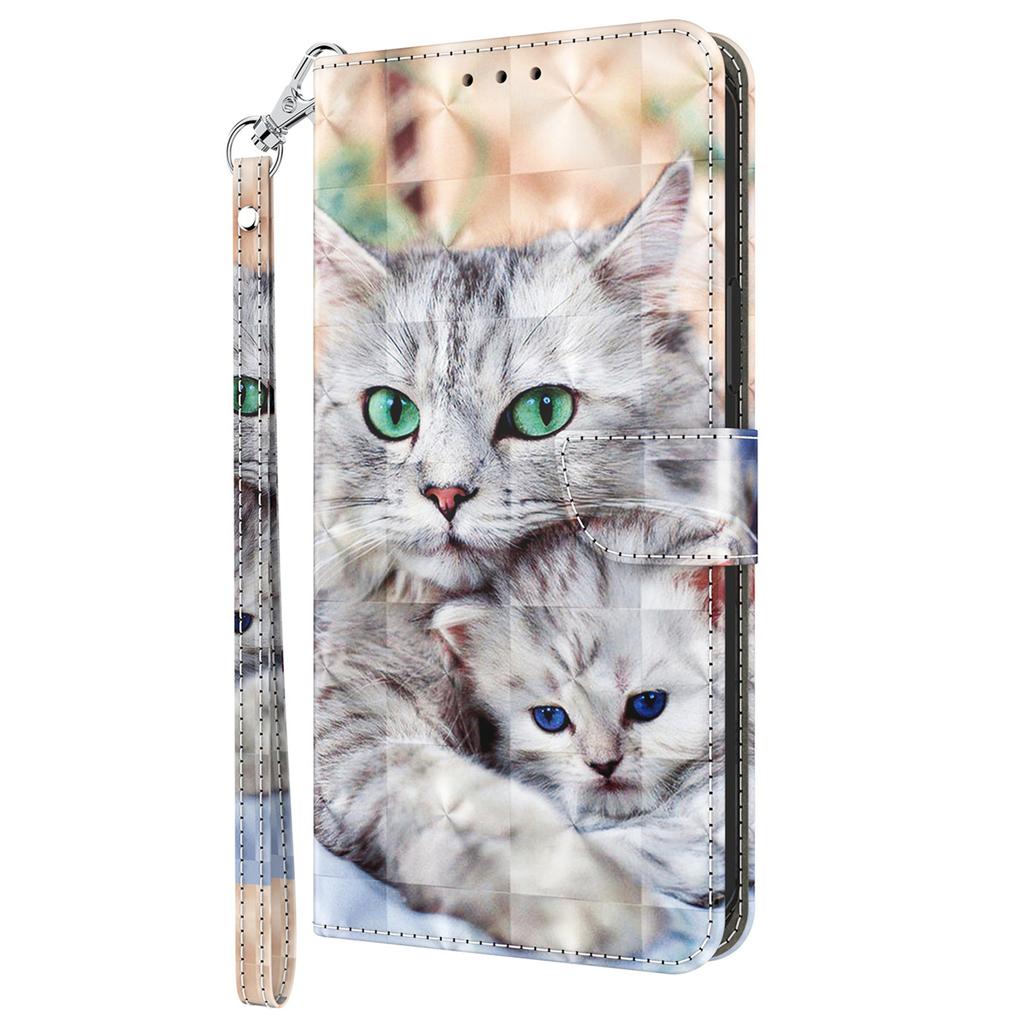 For Xiaomi Redmi Note 13 4G Leather Case 3D Pattern Printing Phone Wallet Cover