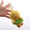 Worried Duck Plush Keychain Cute Stuffed Animal with Random Accessory Soft Bag Charm & Car Decoration Gift for Kids Adults