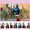 Charming Cartoon Panda Acrylic Decoration Ideal For Festive Car Accessories