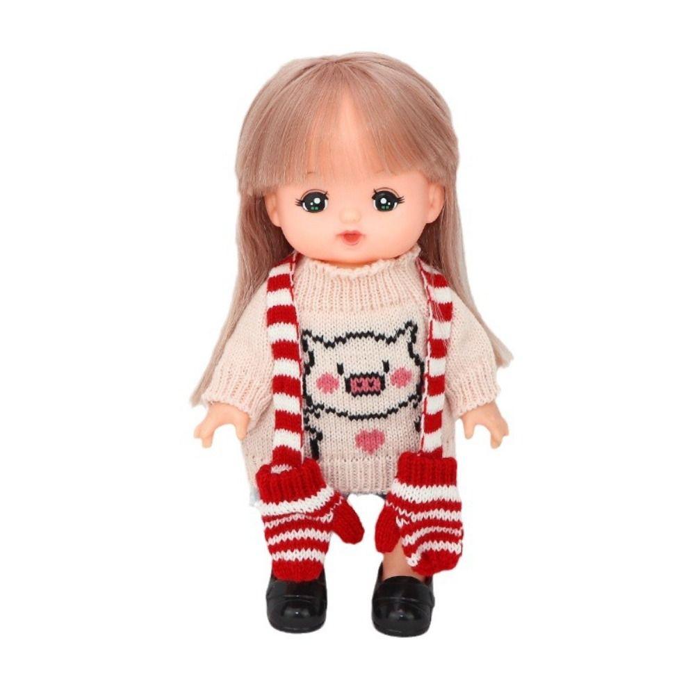 Neck Scarf 1:12 Doll Clothes Pretend Play Mini Dolls Hat Doll Scarf with Gloves  Photographic Prop