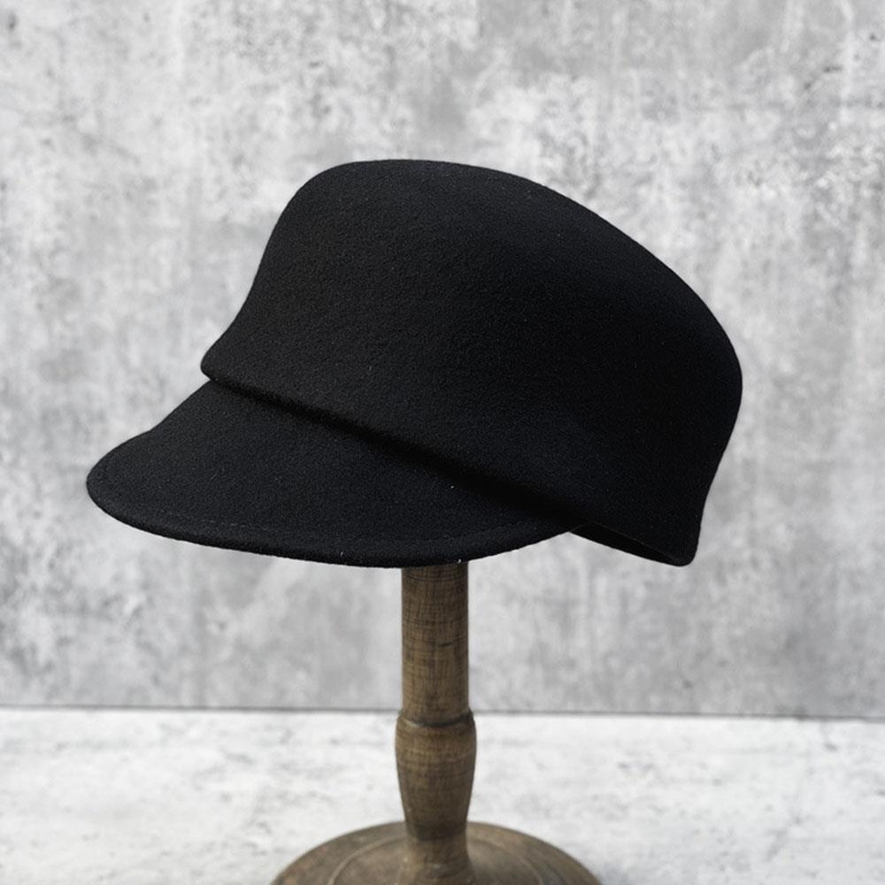 

Winter Elegent Women Wool Beret Hat Vintage British Solid Color Painter Hat Soft Warm Outdoor Coldproof Ski Hike Knights Hat чёрный