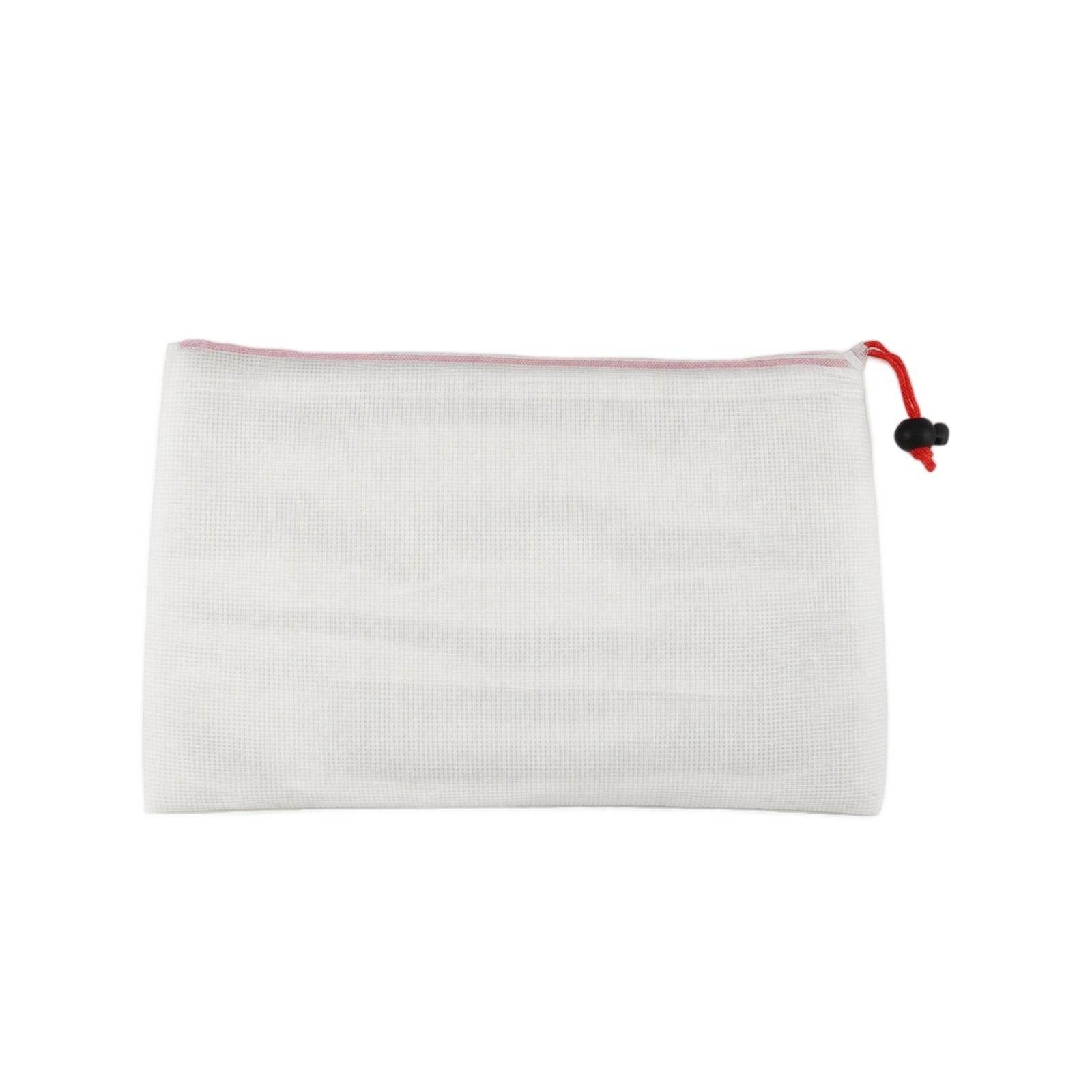 Reusable Mesh Produce Bags Polyester Drawstring Storage Bags for Fruits Vegetables Lightweight Breathable Mesh Bags for Grocery Shopping and Storage One Size красный