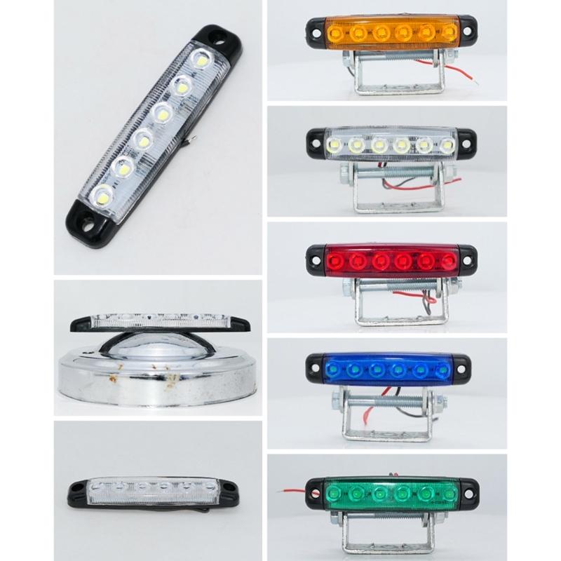 6LED Turn Signal Stop Brake Light For Car Trailer Truck Pickup Indicator Waterproof Taillamp Side Marker Lamp Tail Light
