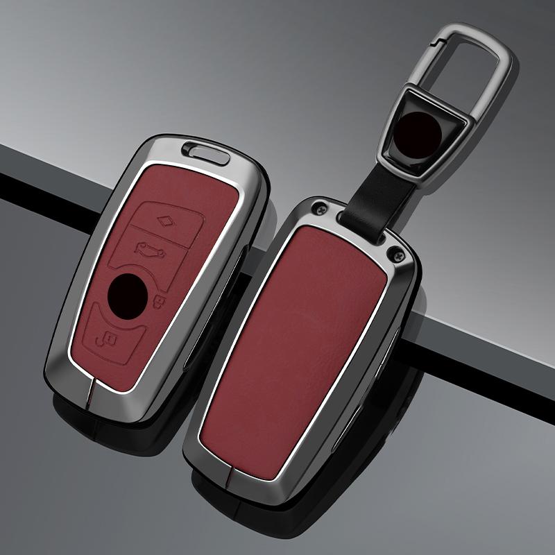 Zinc Alloy Leather Car Key Case For Bmw 1 3 5 7 Series X1 X3 X4 X5 X6 F10 F20 F30 F34 F25 F31 M3 M4 E34 Keychain Accessories