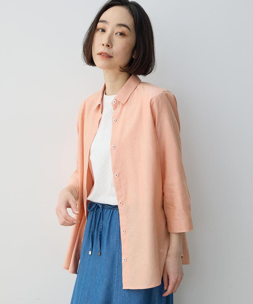 DECOY 493028 Women's Wrinkle-Resistant Roll-Up Shirt, Orange,