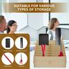 Wood Cell Phone Holder Solid Phone Storage Box Versatile Phone Holder Desktop Organizer Easy to Install Phone Management Storage