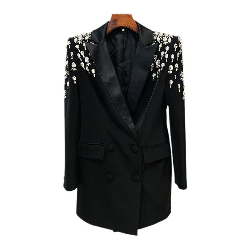 2026 High Street: Slim Fit Blazer with Beading & Rhinestones - Early Spring Collection