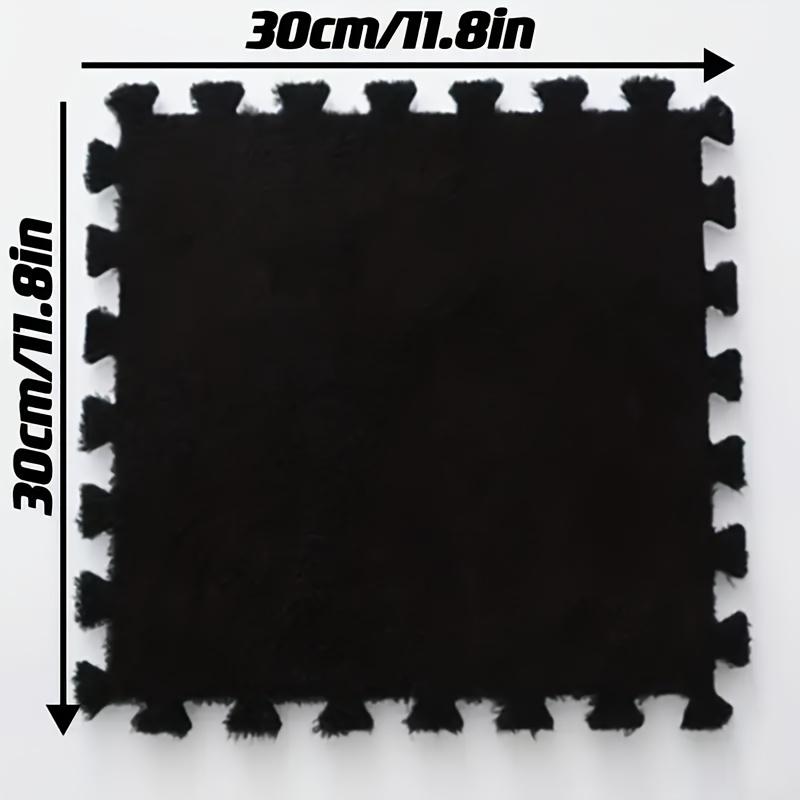 6Pcs 30*30CM Creative Plush Puzzle Foam Floor Mat Puzzle Carpet Warm Playmat Interlocking Exercise Tiles Fluffy Area Rugs