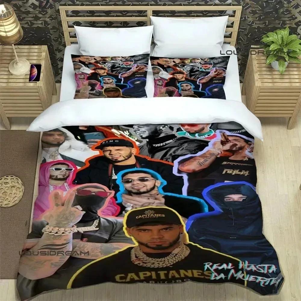 Comforter Rapper Anuel Aa Printed Bedding Sets Exquisite Bed Supplies Set Bed Comforter Set Bedding Set Luxury Birthday Gift