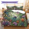 Retro Oil Painting Animals Pattern Bedding,Quilt Set Quilt Cover Pillowcase Home Birthday Gift (1 * Duvet Cover + 2 * Pillowcase, Without Core)