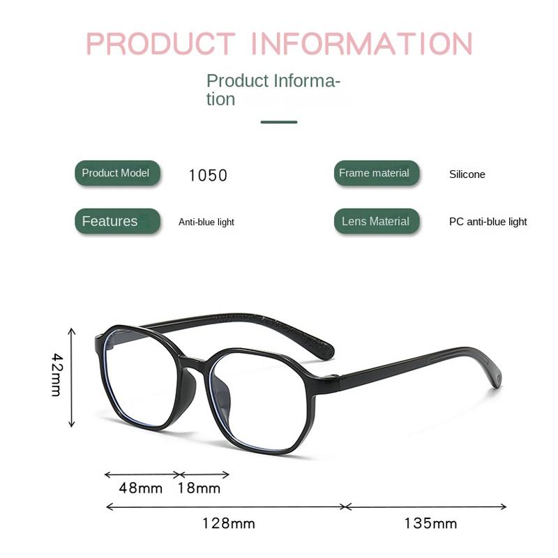 Anti-blue Light Glasses High Quality Round Children Eyewear Sweet Kid Eyeglasses Blue Light Blocking Boy Girl Computer Eyeglas