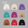 Autumn and Winter Hats  Women's Bow Knitted Hats  Korean Style  Versatile and Face Enhancing Small Woolen Hats  Outdoor Warm Pullover Cold Hat Trend