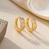 Korean Style Ultra-Shiny Zircon Double-Sided Rhombus Earrings for Women