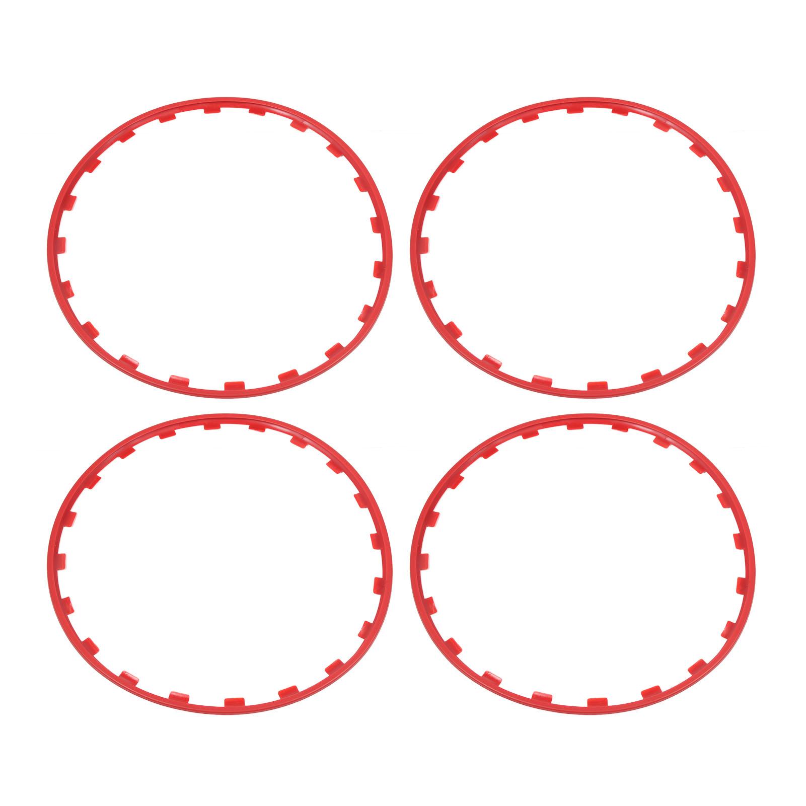 

4 шт. 20-дюймовое защитное кольцо для колесного диска, отделка краев колеса, аксессуары для украшения шин, замена для Tesla Model Y, красный Red красный