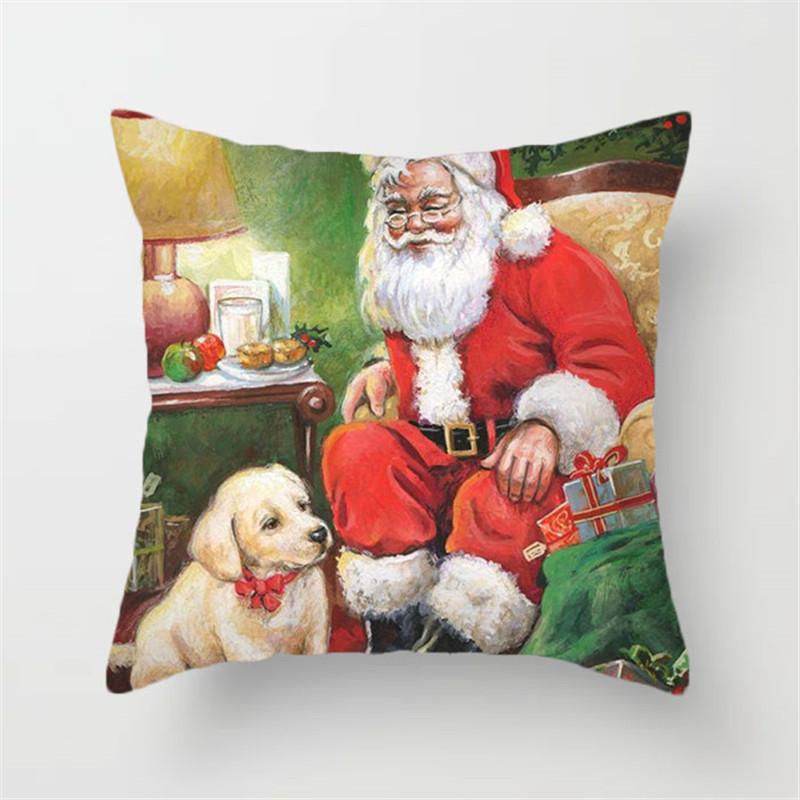 Christmas Pillow Cover New Cartoon Home Office Cushion Cover