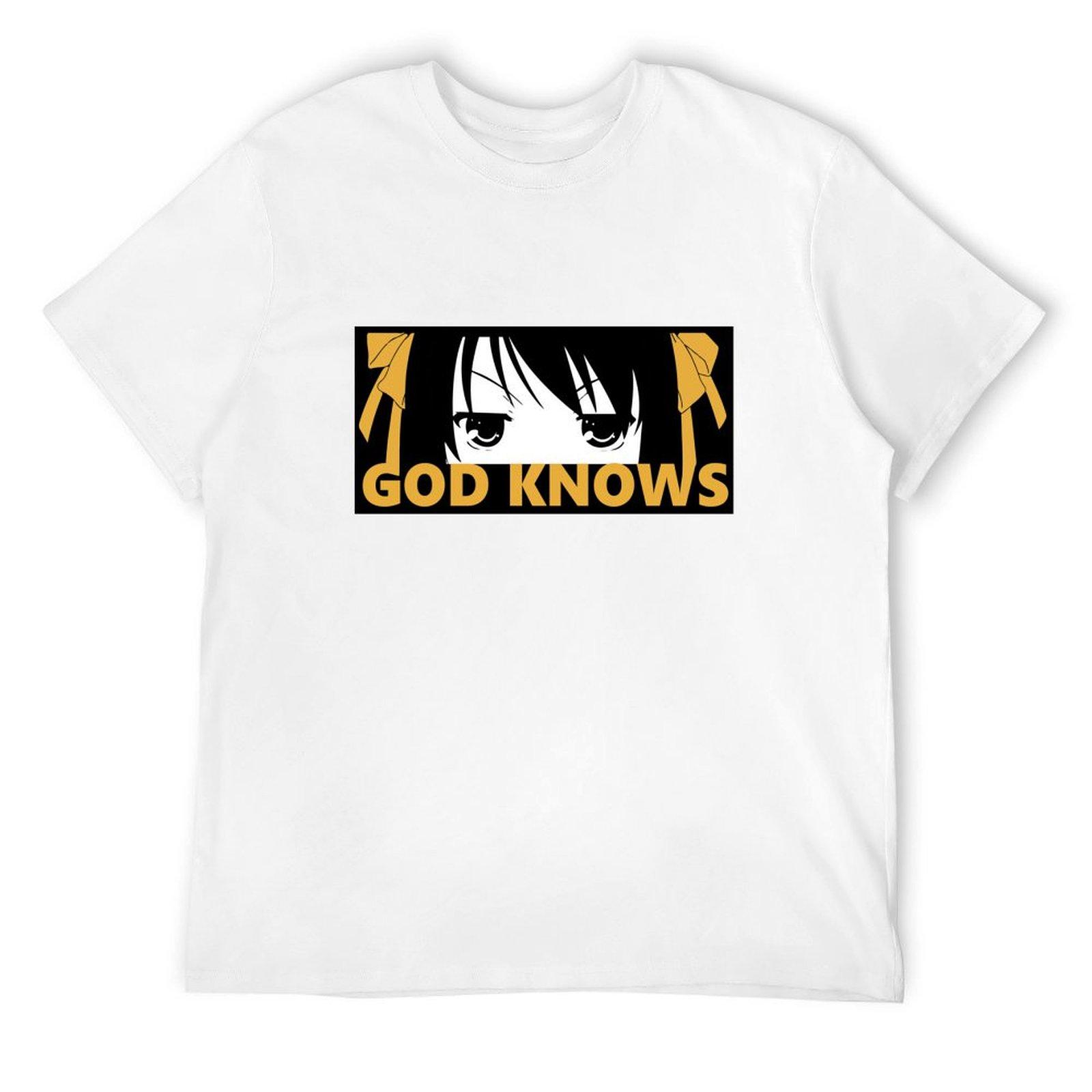 

Харухи Судзумия - God Knows - Черная футболка топы футболки блузка приталенные футболки для мужчин S