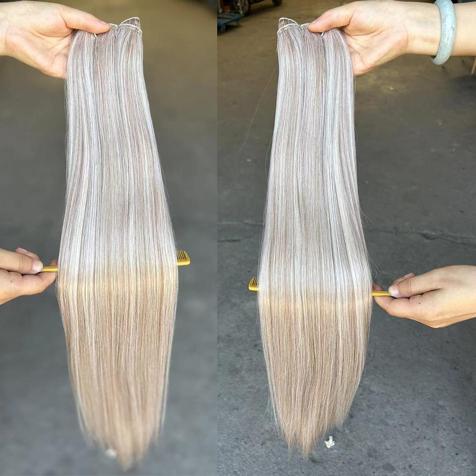 30 Inch 200g Straight Hair Bundles Bio Synthetic High Temperature Fiber Piano Blonde Red Hair ExtensionsHair Weaving Full to End