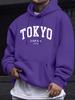 Tokyo Japan Letter Creative Prints Male New Sweatshirt Soft Street Clothing Autumn Long Sleeved Hoodie Casual Comfortable Top