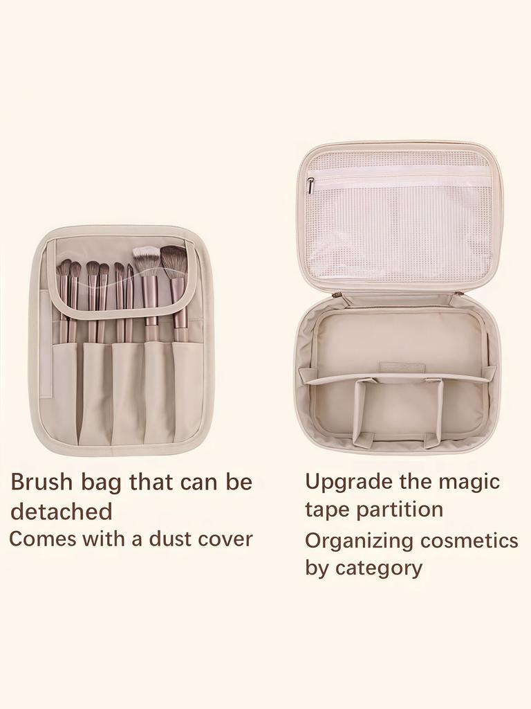 1 Stück Herbst und Winter neue freie Facheinteilung Kosmetik Aufbewahrungstasche, großes Fassungsvermögen, hochwertiges Gefühl, tragbarer Reisekosmetikkoffer